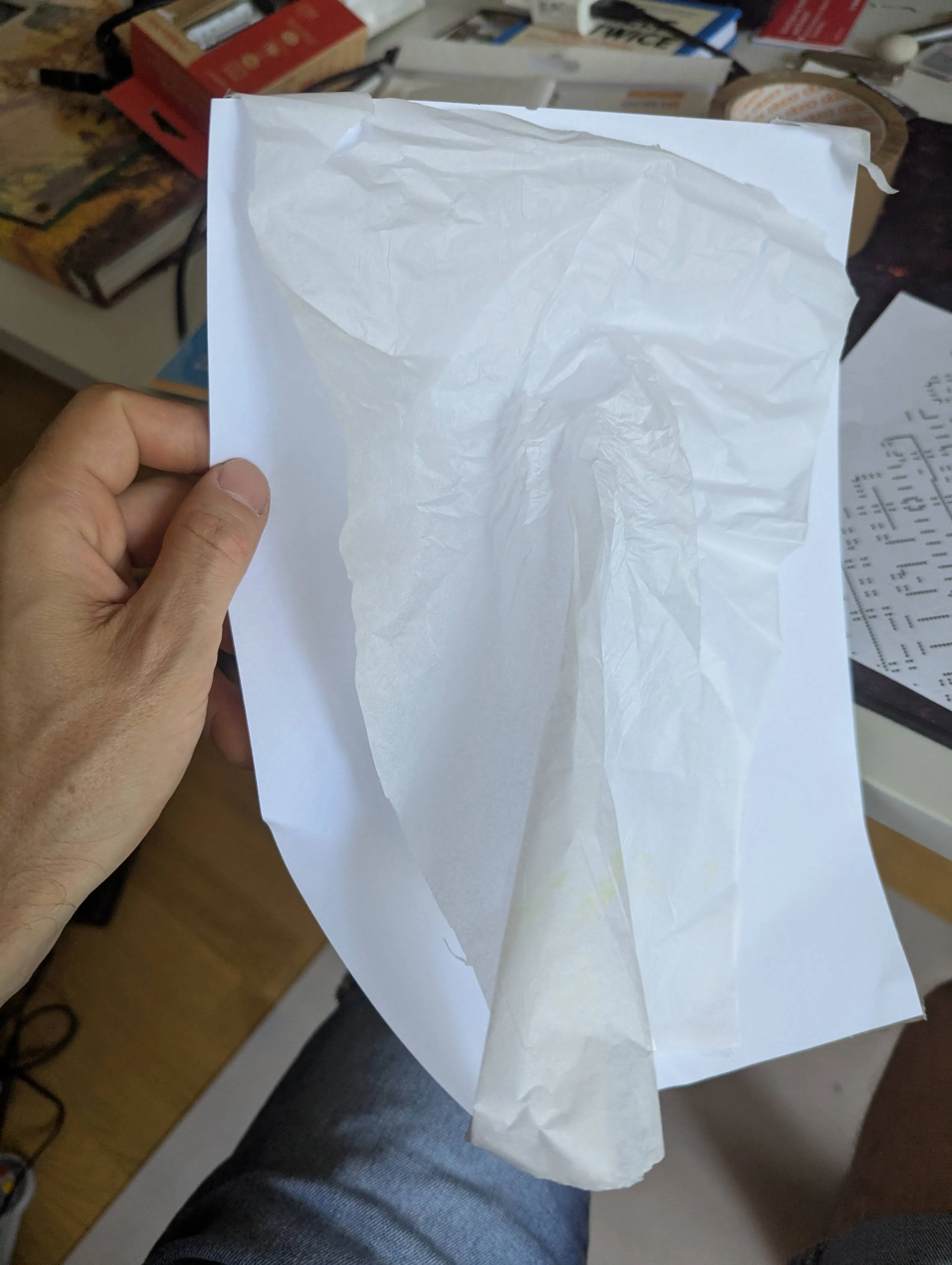 silk paper and paper combination after printing