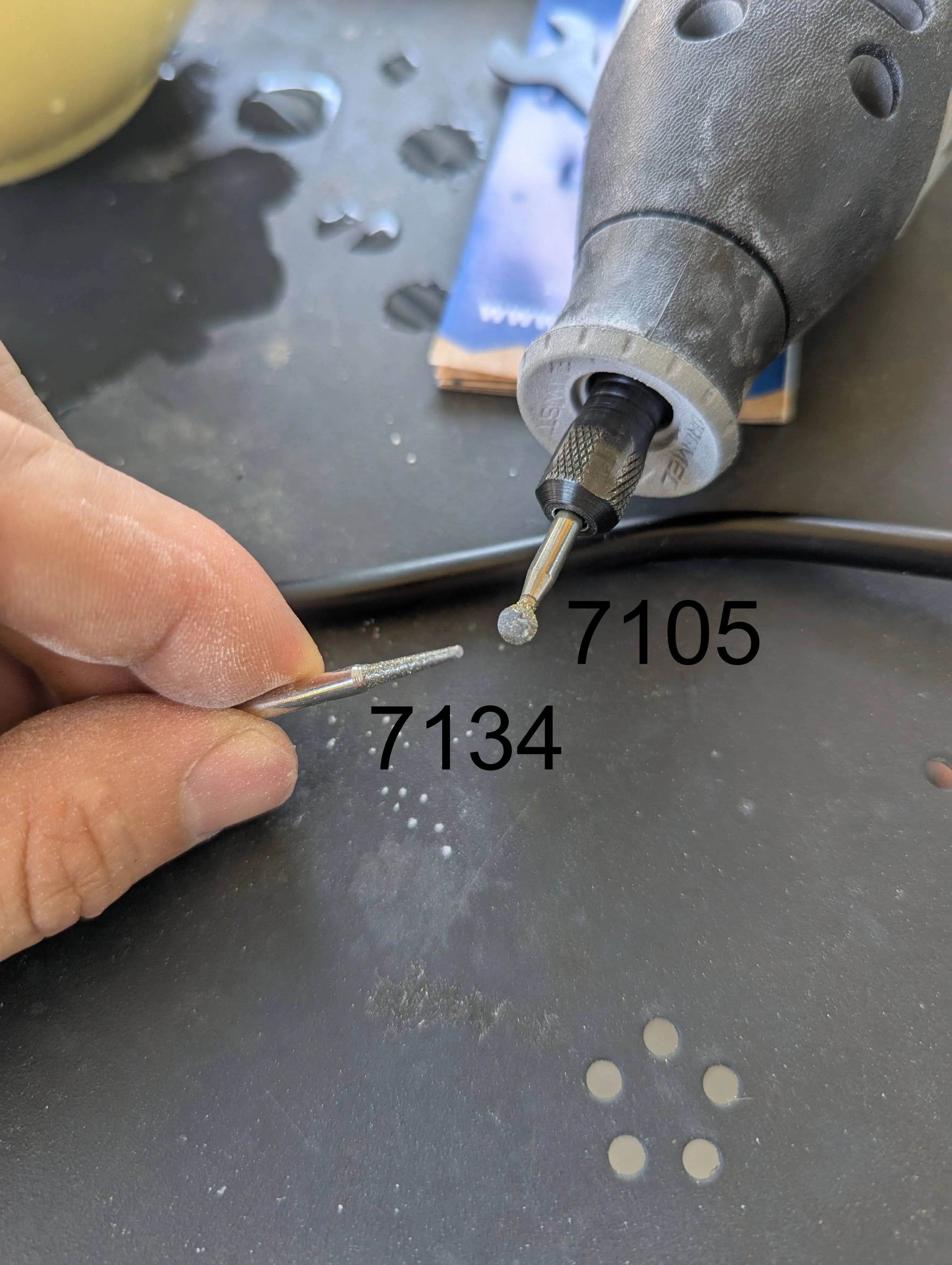 Dremel bit 7134 and 7105